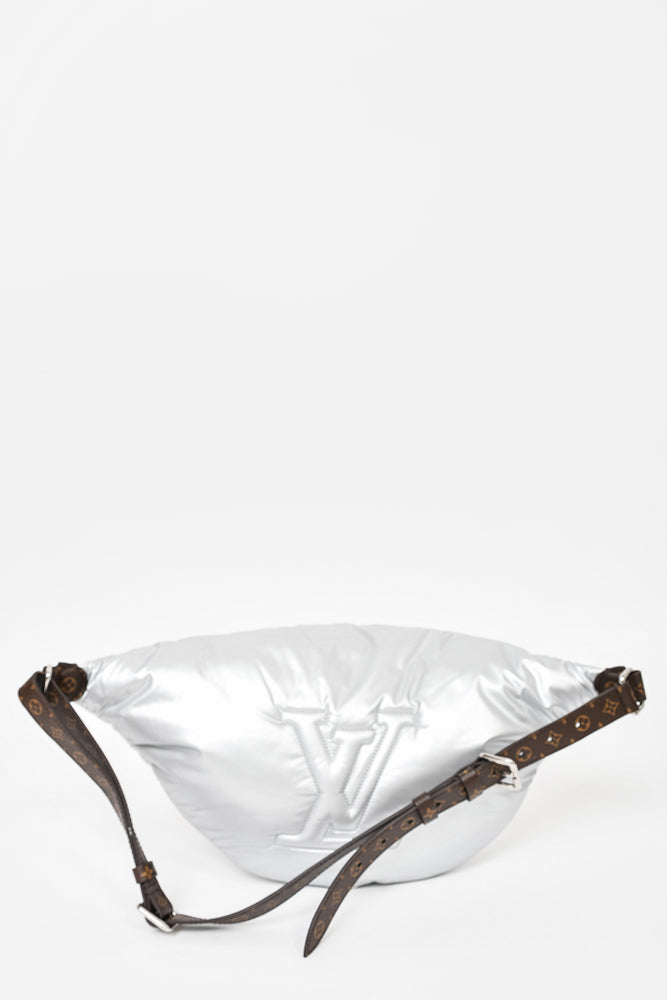 Louis Vuitton Silver Perforated "Pillow" Maxi Bumbag