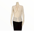 Chanel silk top with lace - S - 2000s