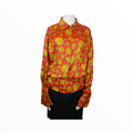 Chanel red blouse with coin Chanel motif - M - 1990s