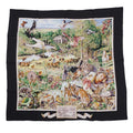 Hermes "Madison Avenue" Black Silk Twill Scarf 90cm