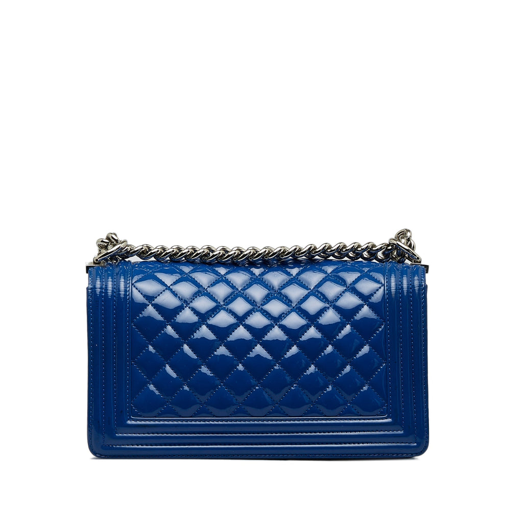 CHANEL Medium Patent Boy Plexiglass Crossbody Bag