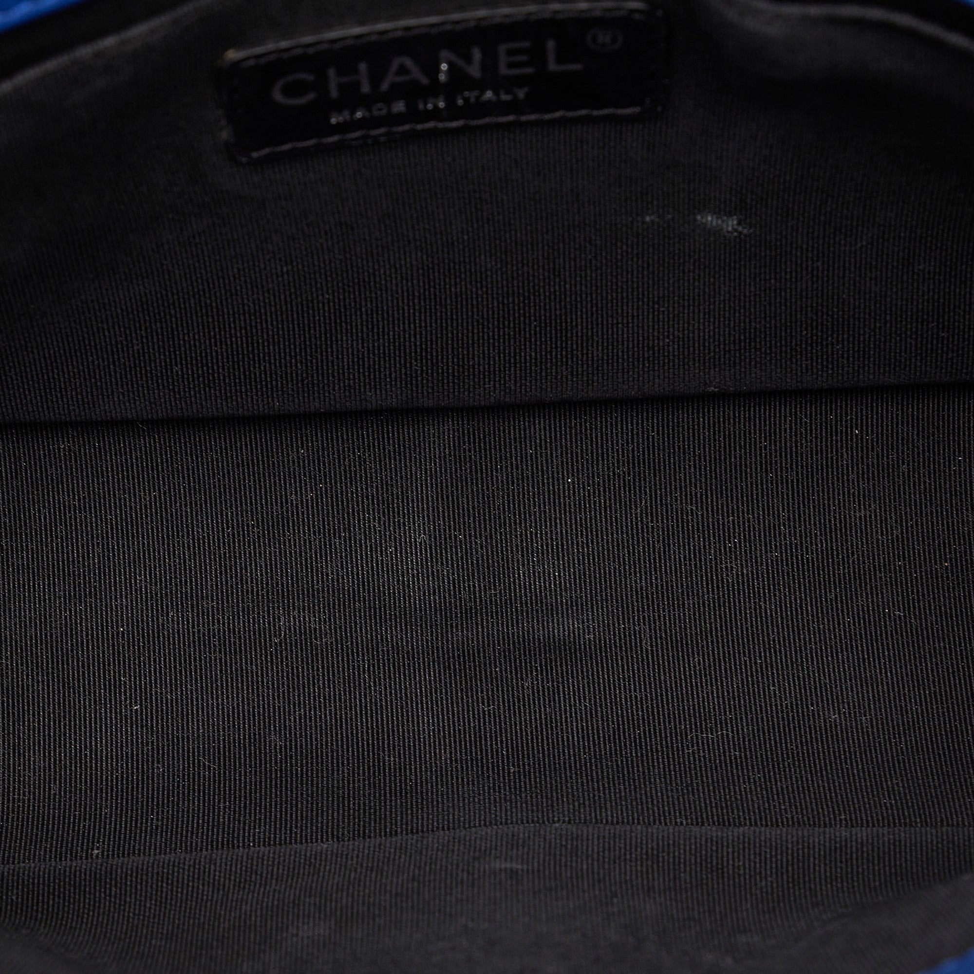 CHANEL Medium Patent Boy Plexiglass Crossbody Bag