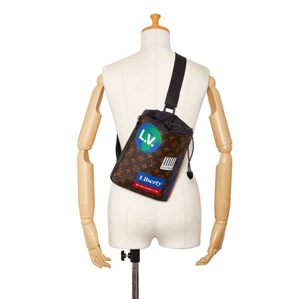 LOUIS VUITTON Monogram Chalk Sling Bag