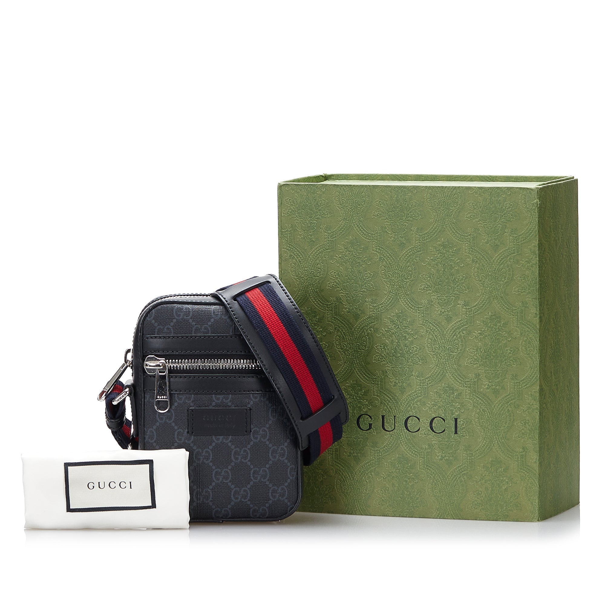 Gucci Crossbody Bag Black GG Supreme Canvas
