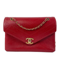CHANEL Small Lambskin Coco Chevron Envelope Flap Bag