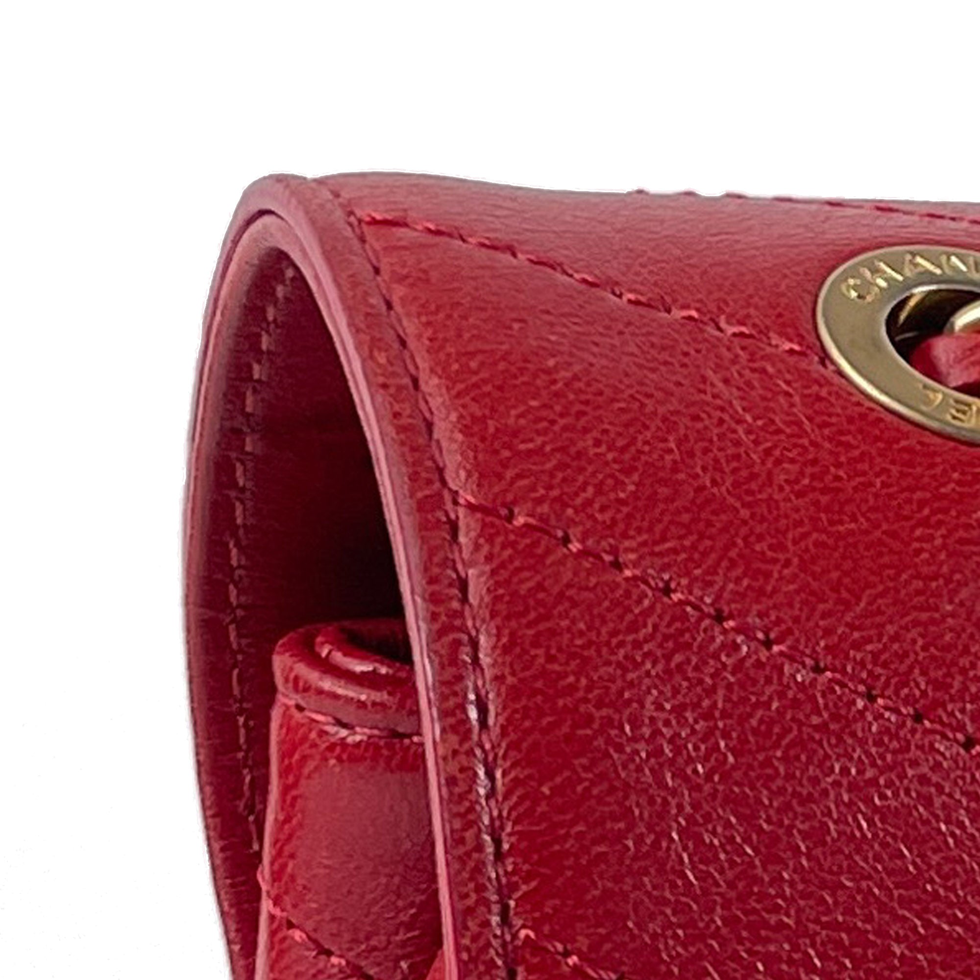 CHANEL Small Lambskin Coco Chevron Envelope Flap Bag