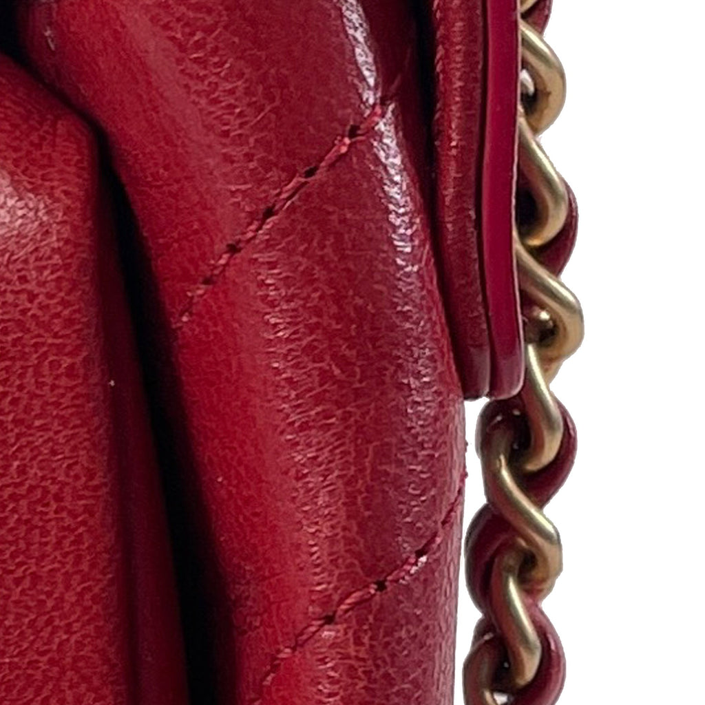 CHANEL Small Lambskin Coco Chevron Envelope Flap Bag