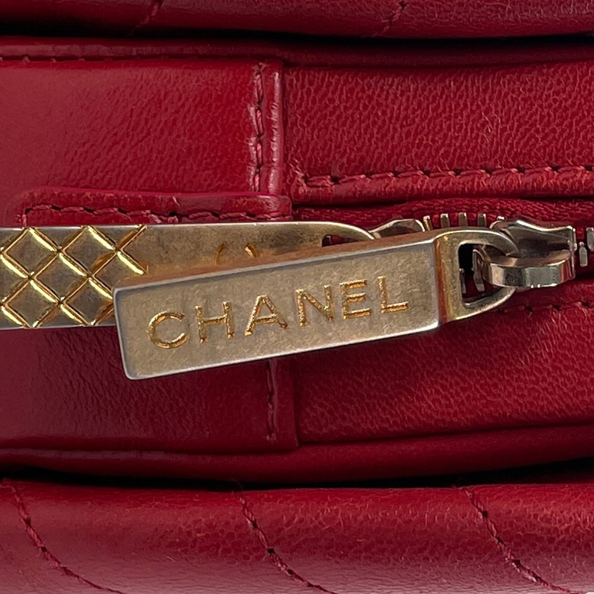 CHANEL Small Lambskin Coco Chevron Envelope Flap Bag