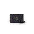 Saint Laurent Envelope Wallet On Chain Black