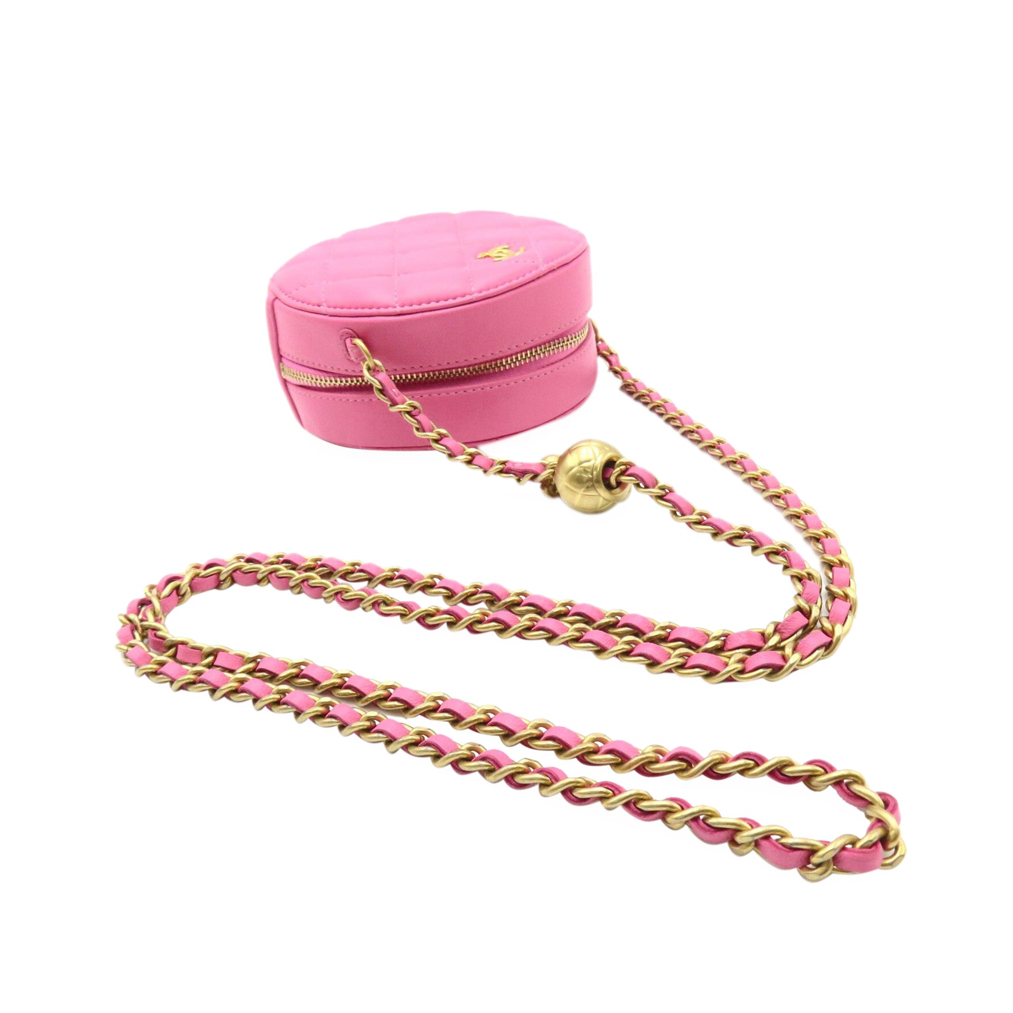CHANEL Lambskin Round As Earth Crossbody Bag