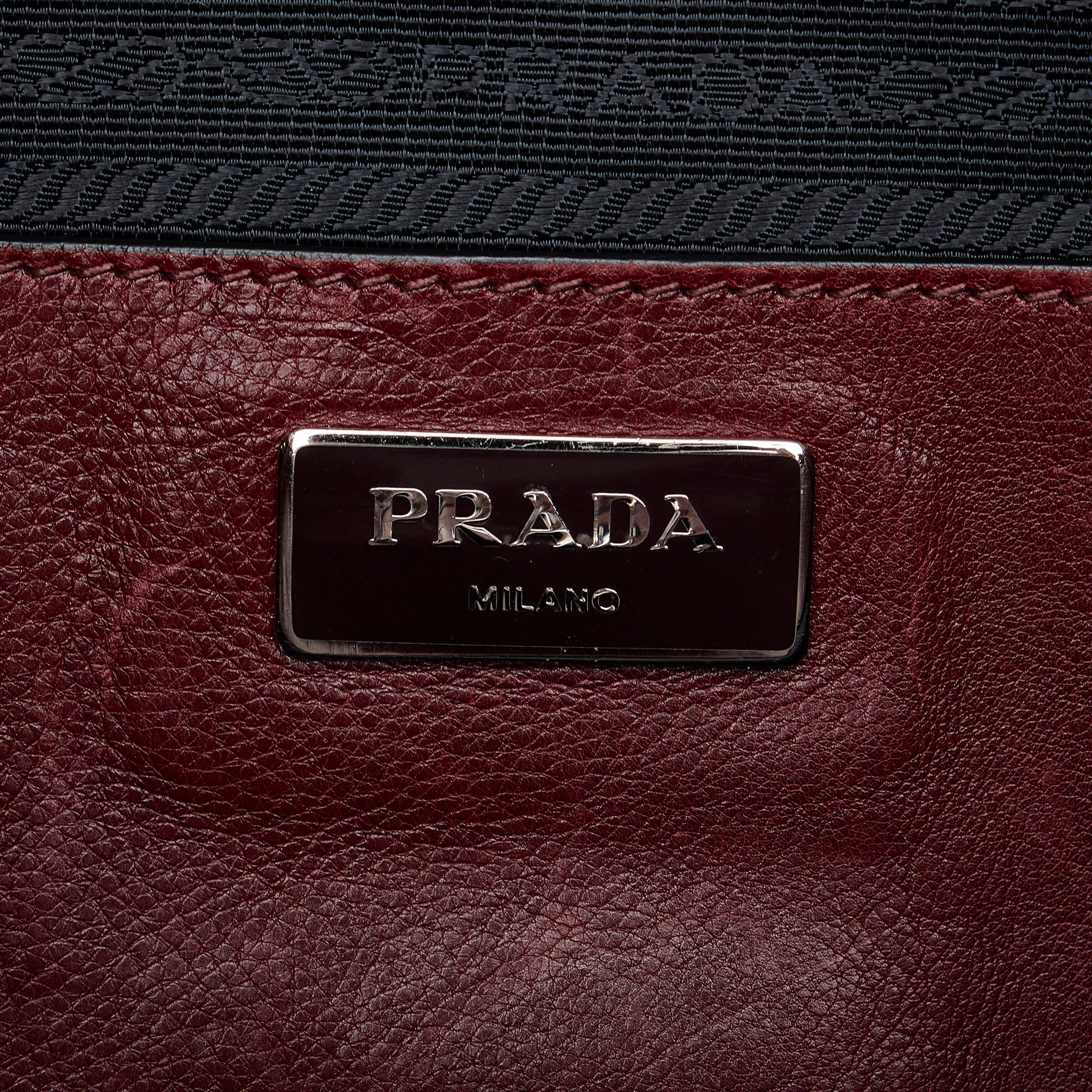 PRADA Glace Calf Twin Pocket Satchel