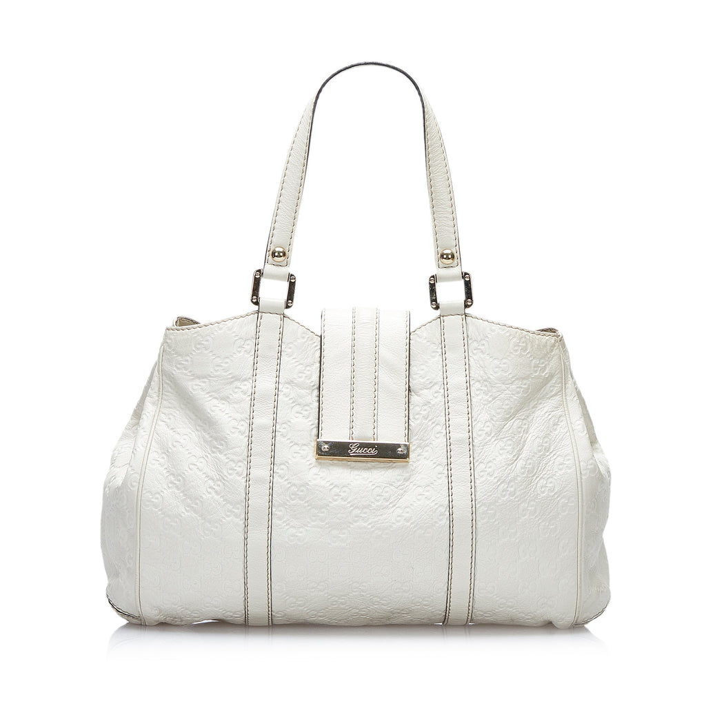 Gucci New Ladies Handbag White Guccissima