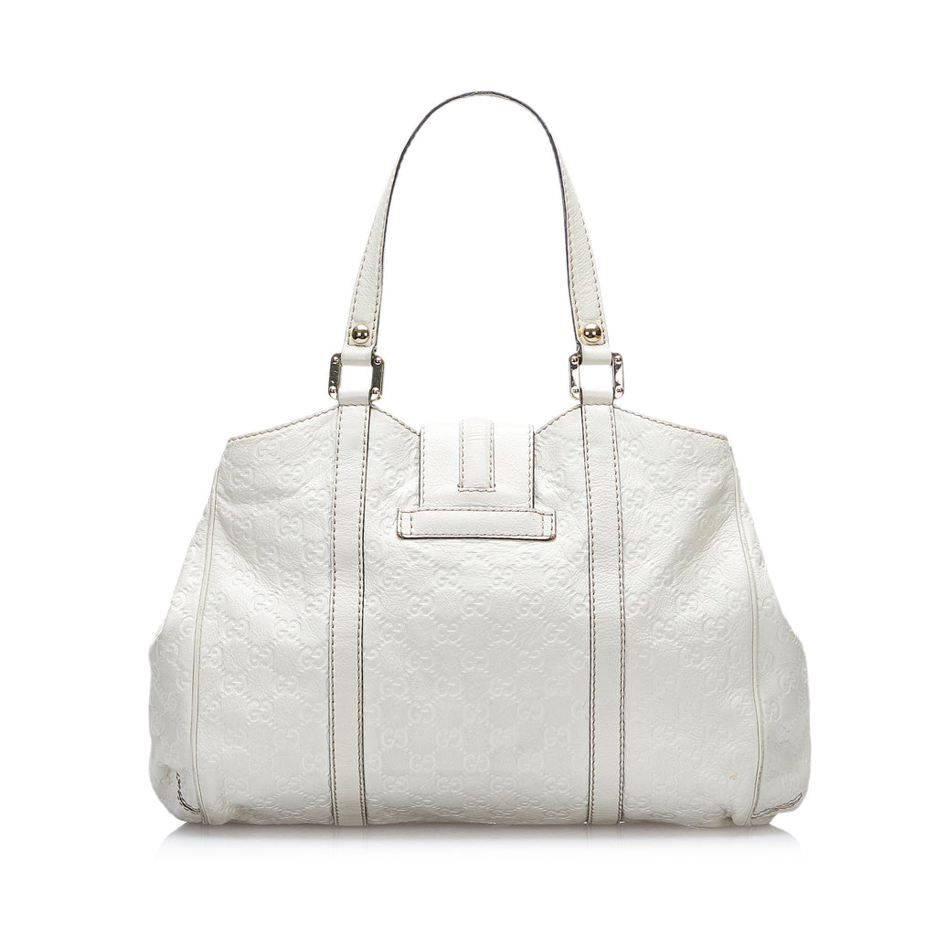 Gucci New Ladies Handbag White Guccissima