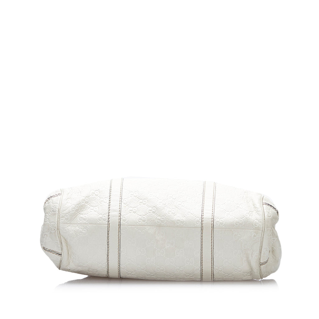 Gucci New Ladies Handbag White Guccissima