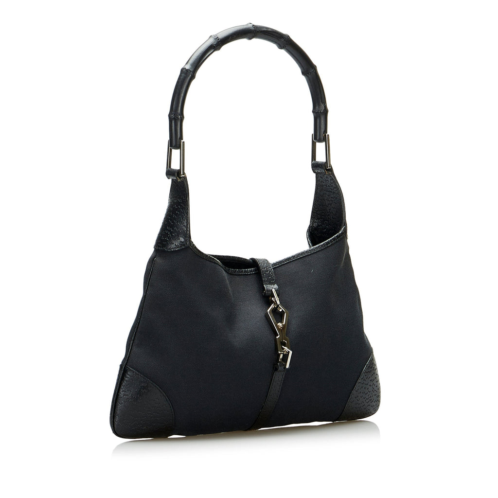 Gucci Bamboo Jackie Black Canvas