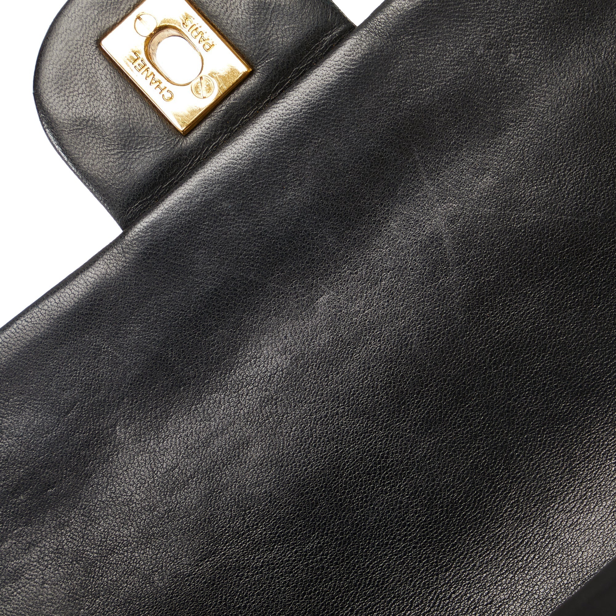 CHANEL Medium Tall Classic Lambskin Double Flap Shoulder Bag