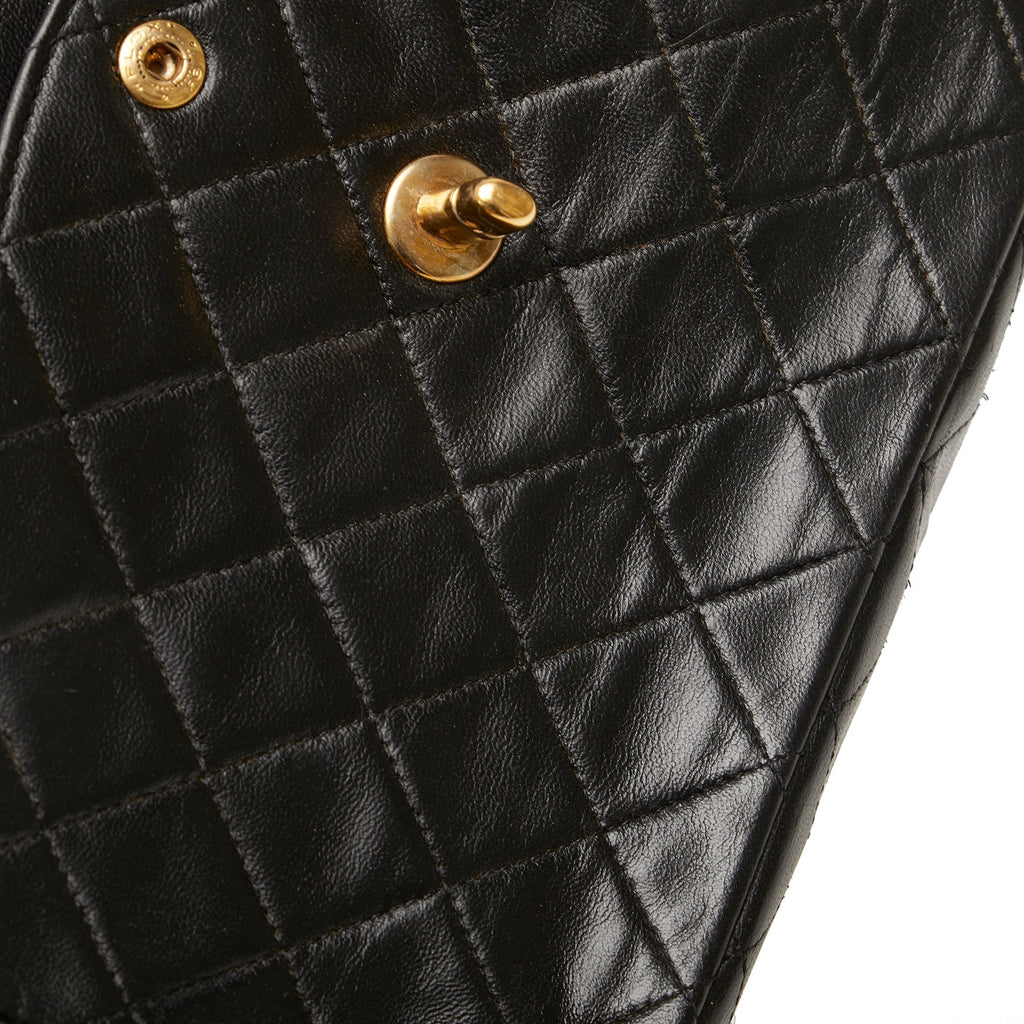CHANEL Medium Tall Classic Lambskin Double Flap Shoulder Bag