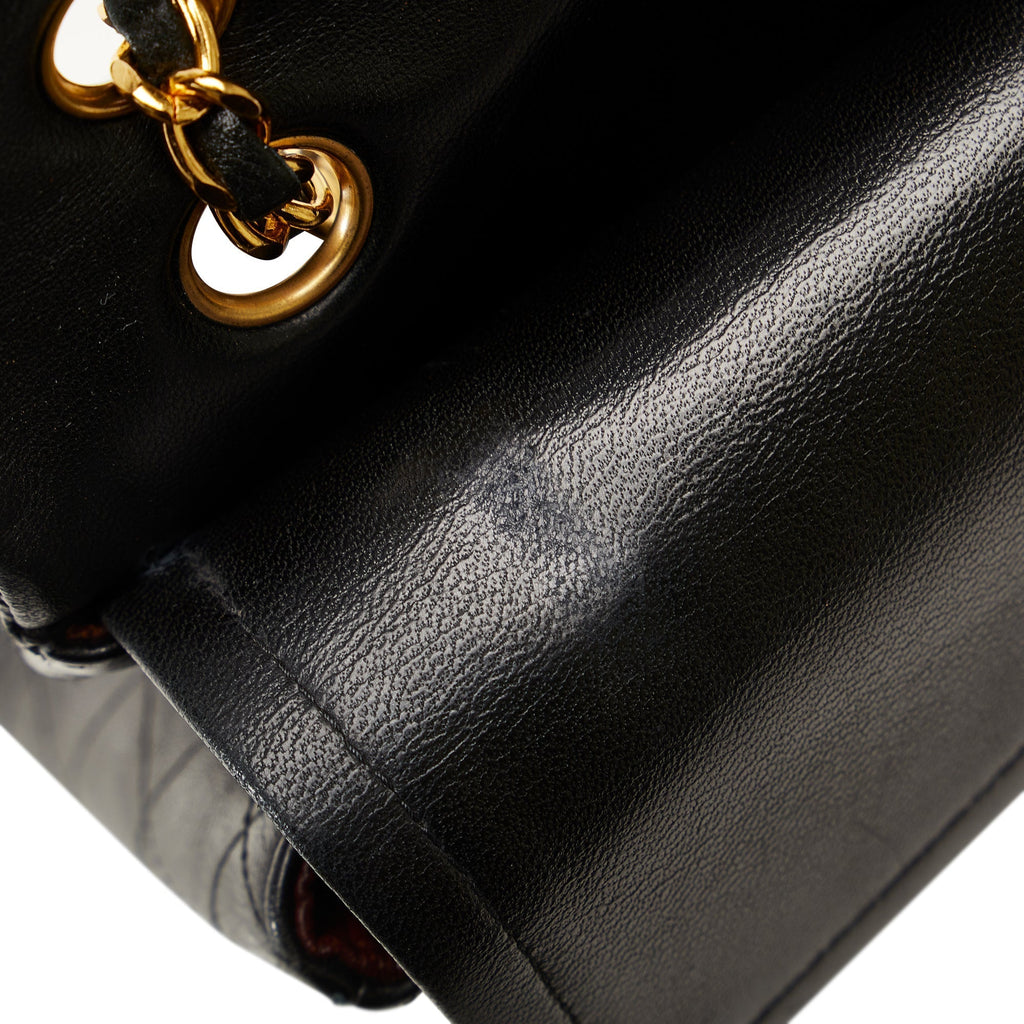 CHANEL Medium Tall Classic Lambskin Double Flap Shoulder Bag