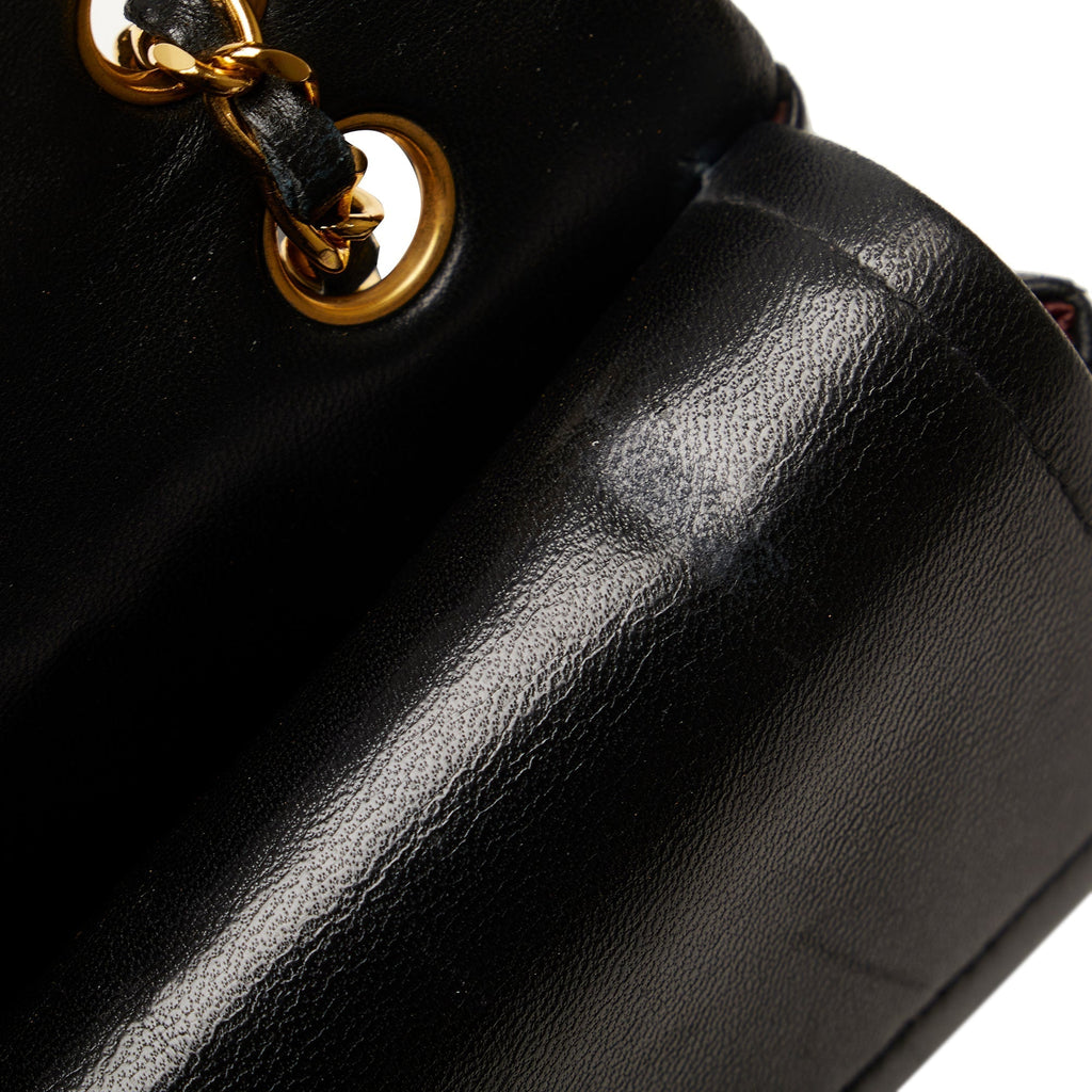 CHANEL Medium Tall Classic Lambskin Double Flap Shoulder Bag