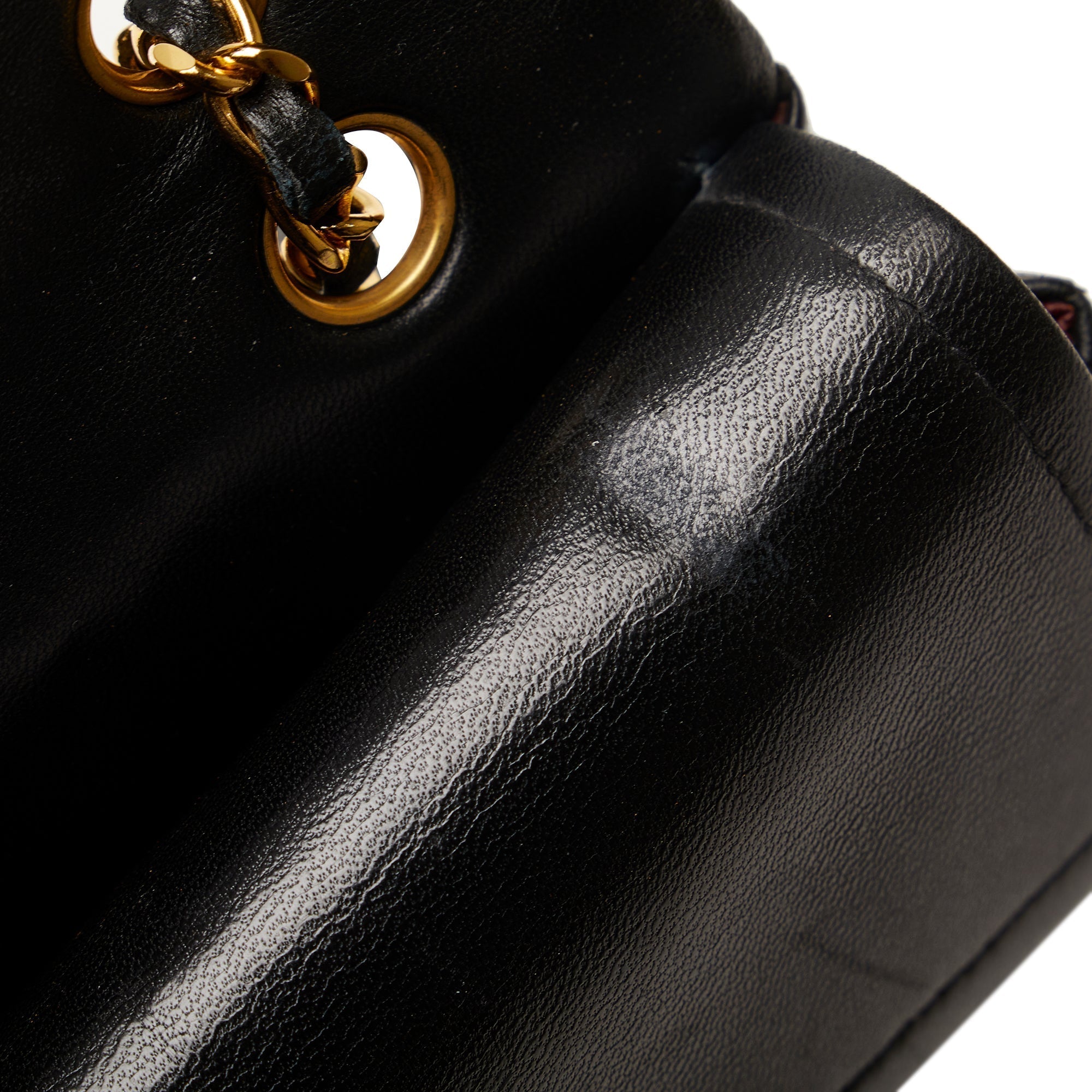 CHANEL Medium Tall Classic Lambskin Double Flap Shoulder Bag