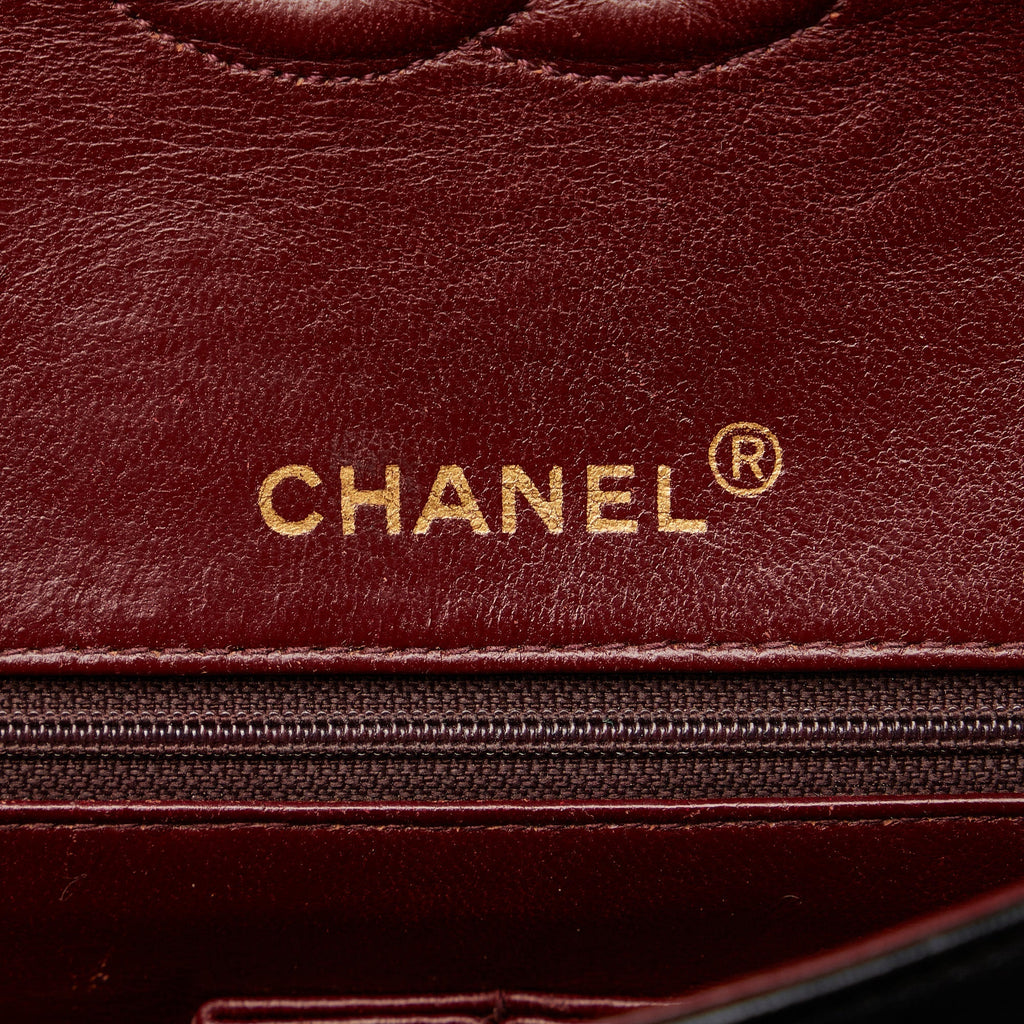 CHANEL Medium Tall Classic Lambskin Double Flap Shoulder Bag