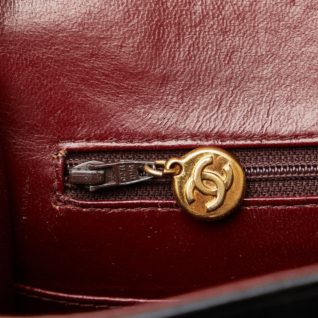 CHANEL Medium Tall Classic Lambskin Double Flap Shoulder Bag