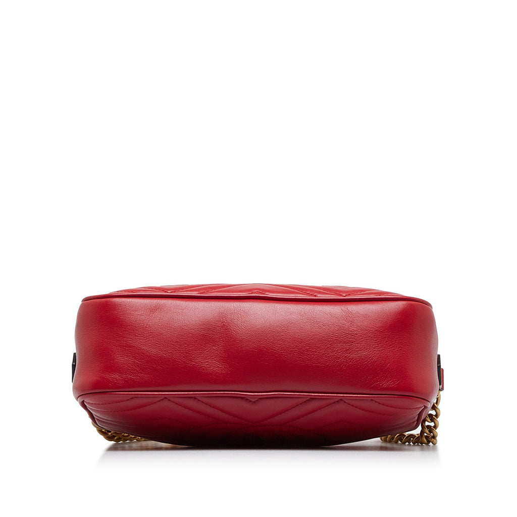 Gucci GG Marmont Red Matelassé Leather