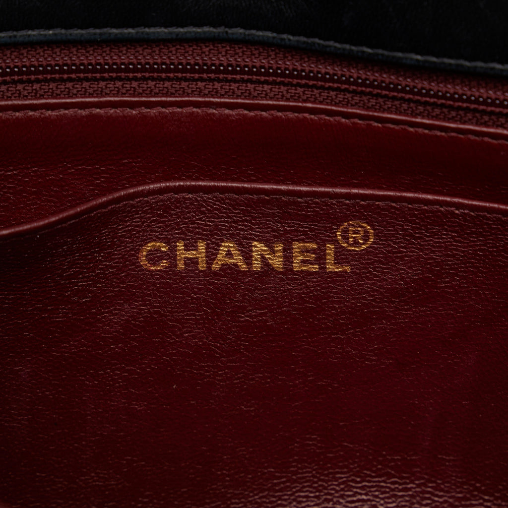 CHANEL Lambskin Vertical Border Flap Crossbody Bag