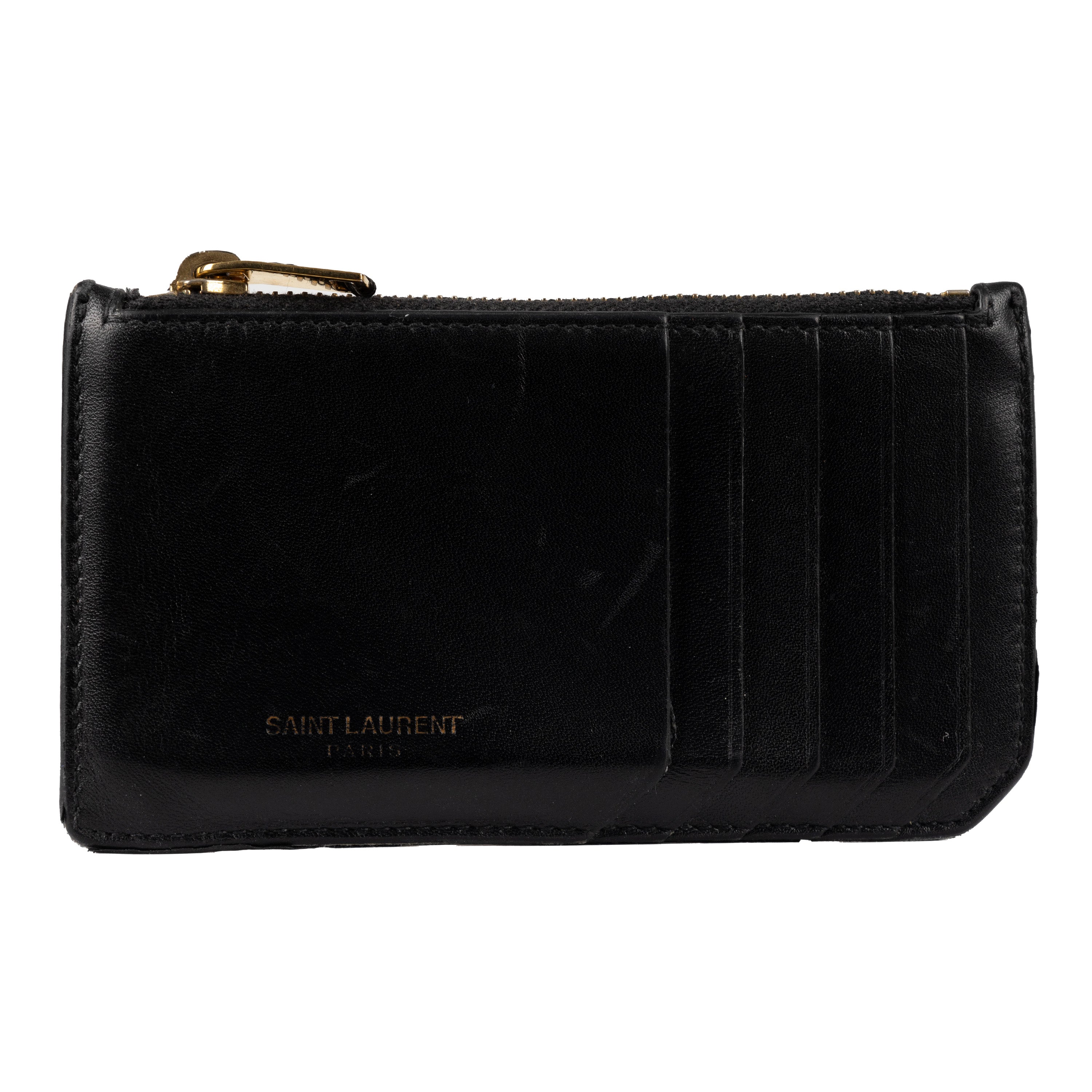 SAINT LAURENT Saint Laurent Leather Card Holder