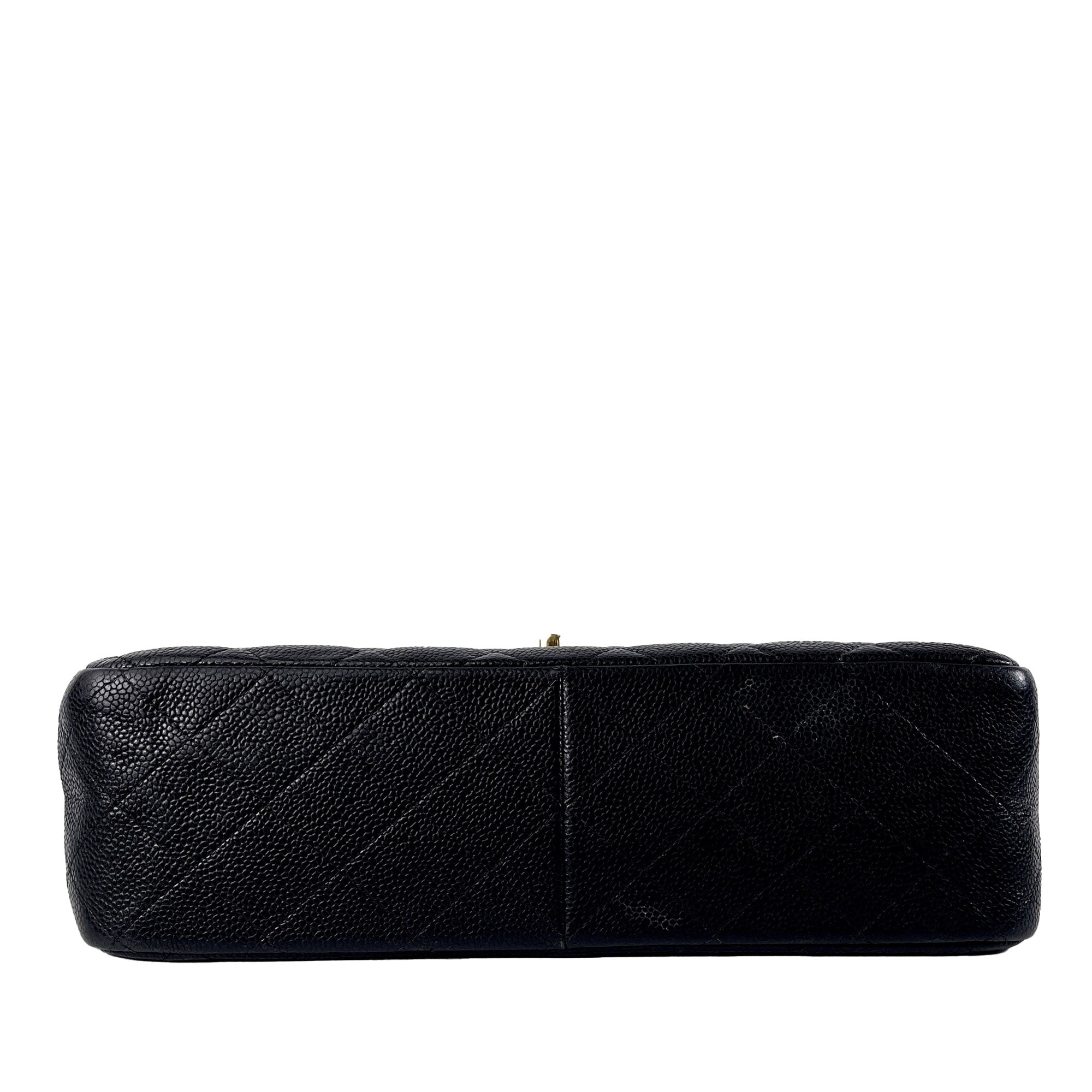 CHANEL Jumbo Classic Caviar Double Flap Shoulder Bag