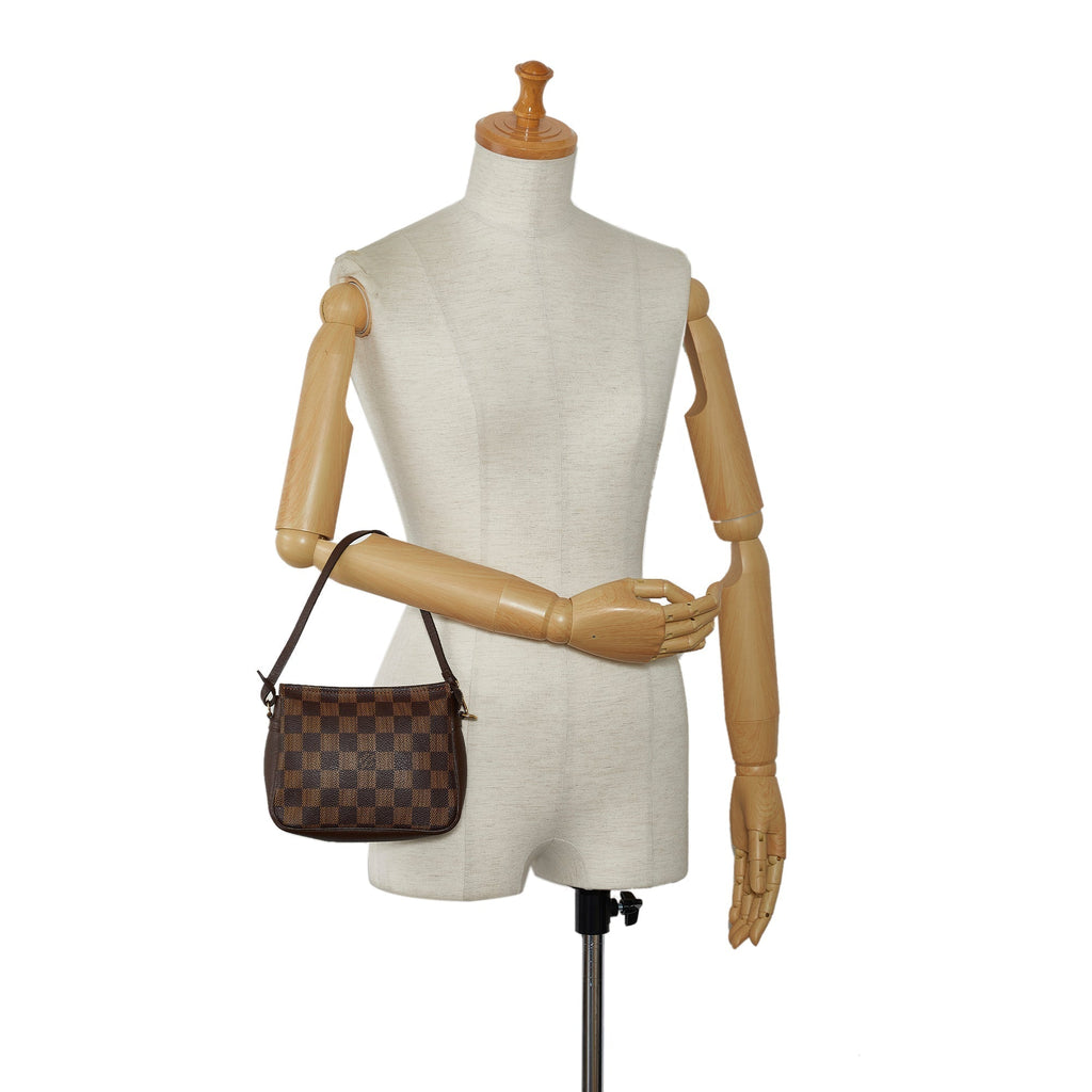 LOUIS VUITTON Damier Ebene Pochette Trousse Handbag