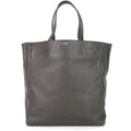 SAINT LAURENT Studded Reversible Leather and Suede Tote Bag