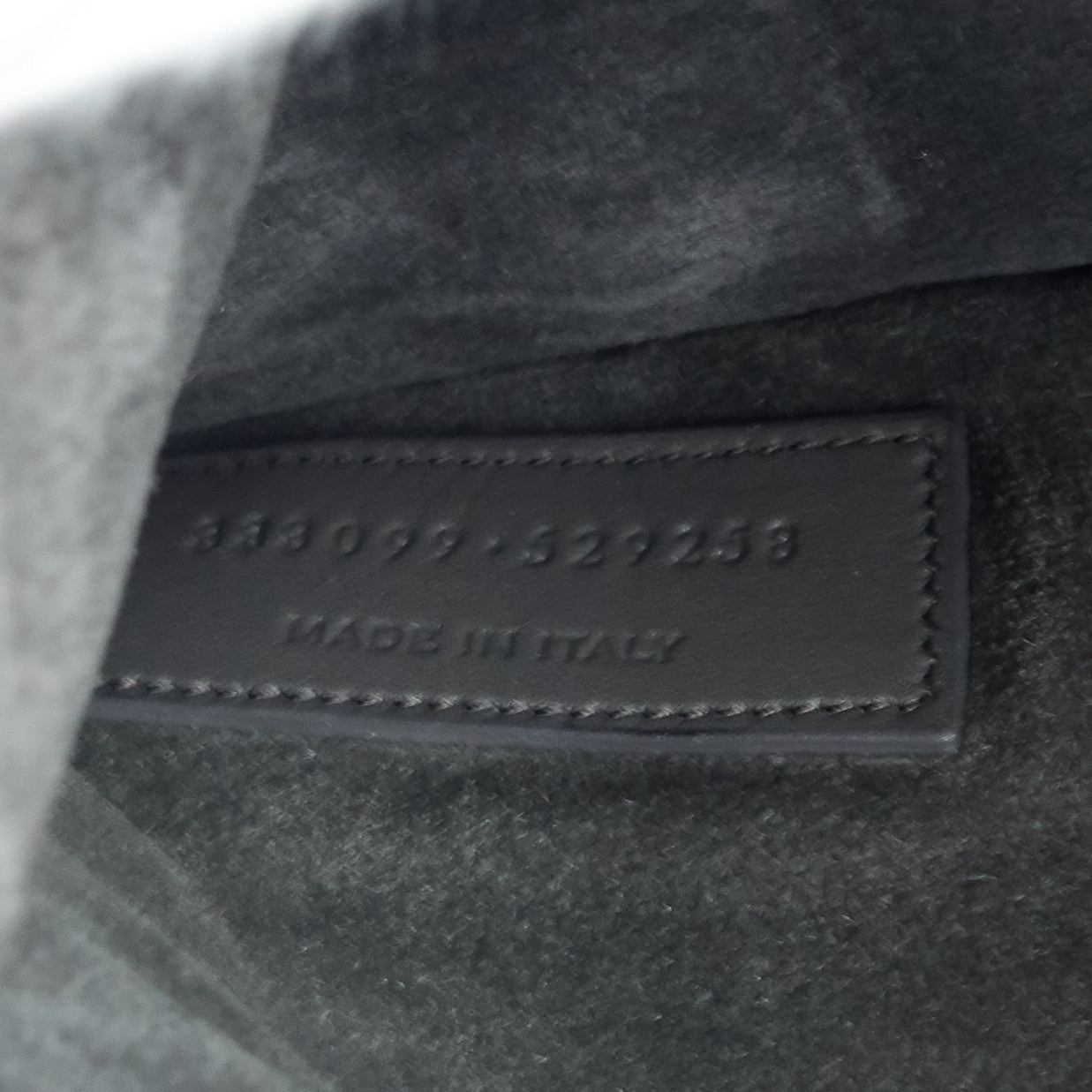 SAINT LAURENT Studded Reversible Leather and Suede Tote Bag