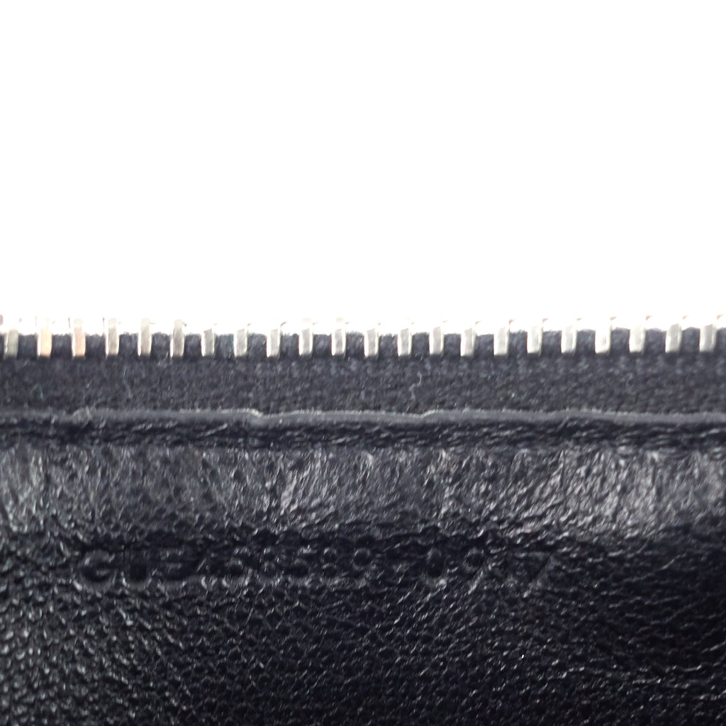 SAINT LAURENT Zipped Croc Embossed Leather Card Case