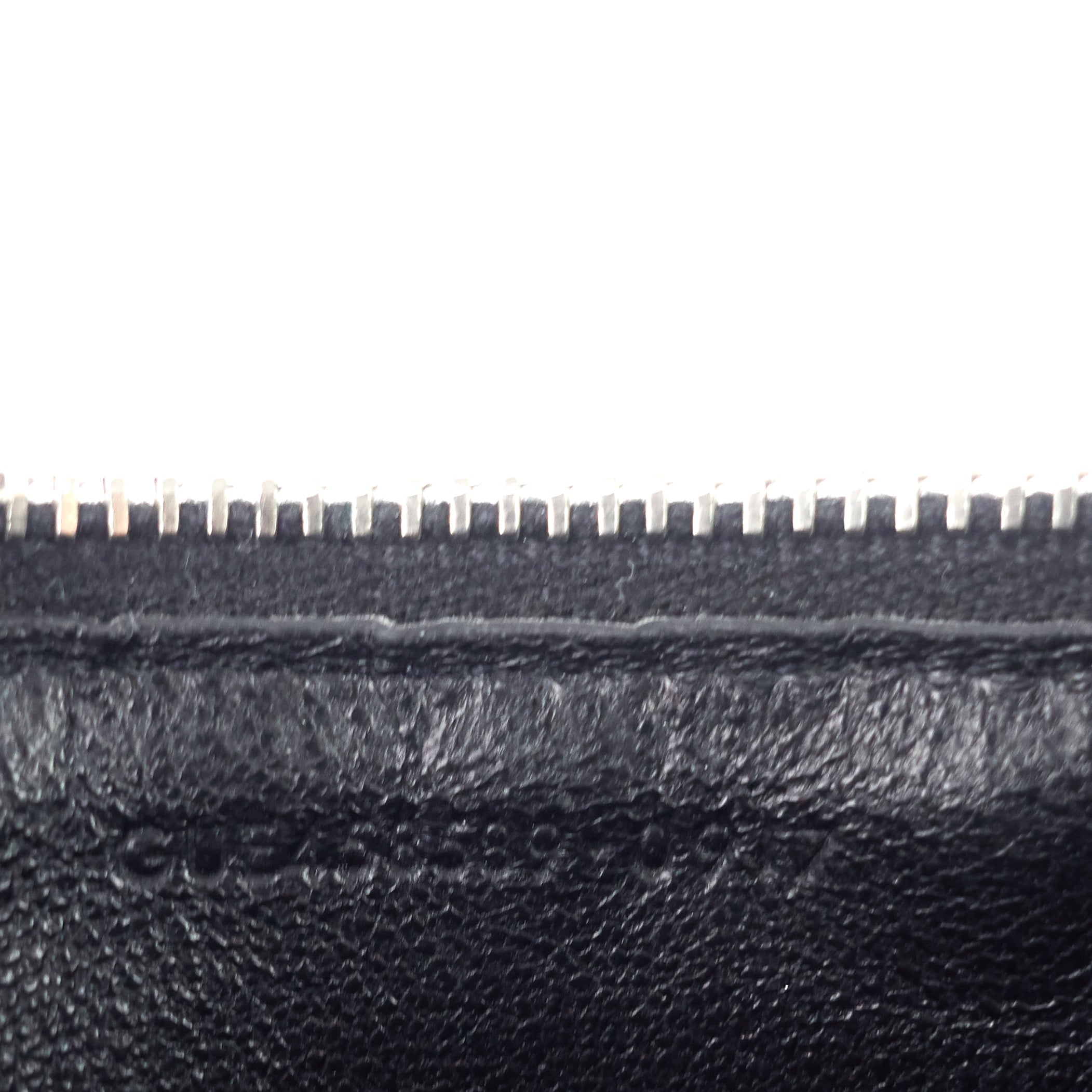 SAINT LAURENT Zipped Croc Embossed Leather Card Case
