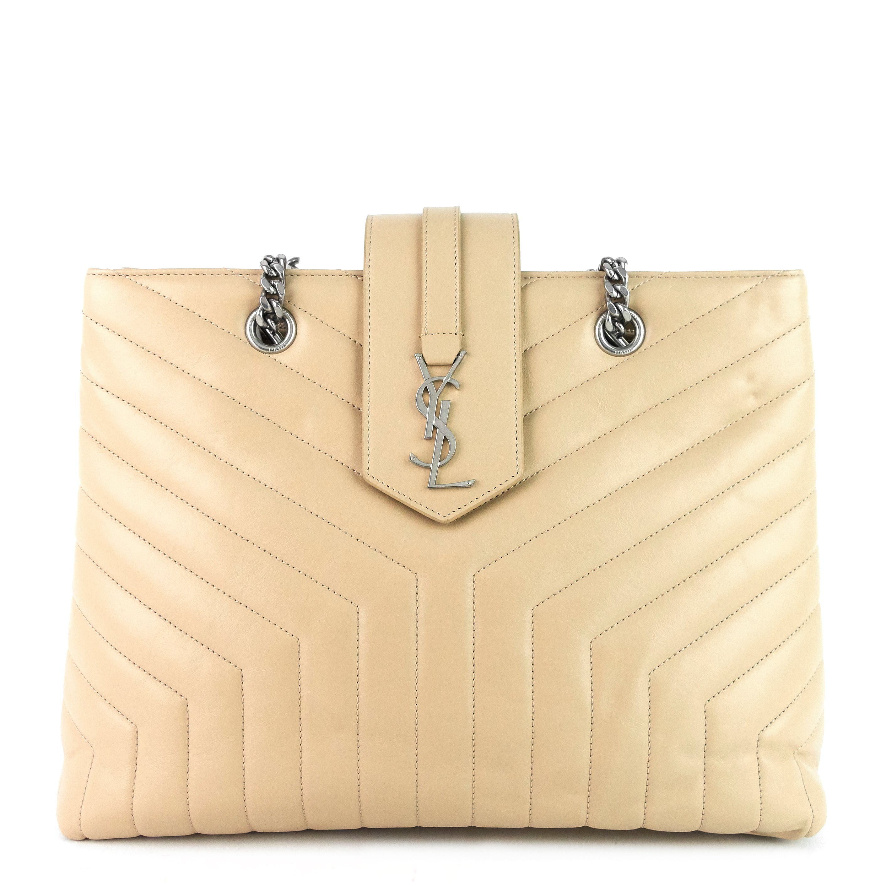 SAINT LAURENT Loulou Large Calfskin Tote Bag