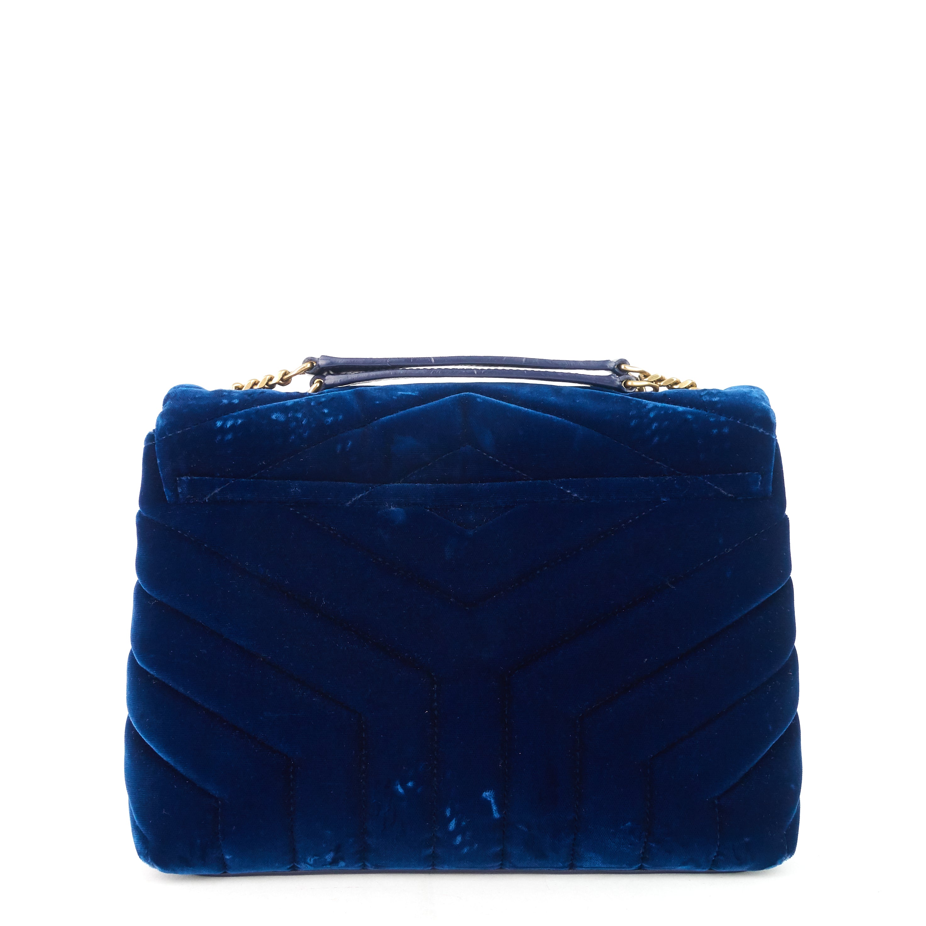 SAINT LAURENT Loulou Small Velvet Shoulder Bag