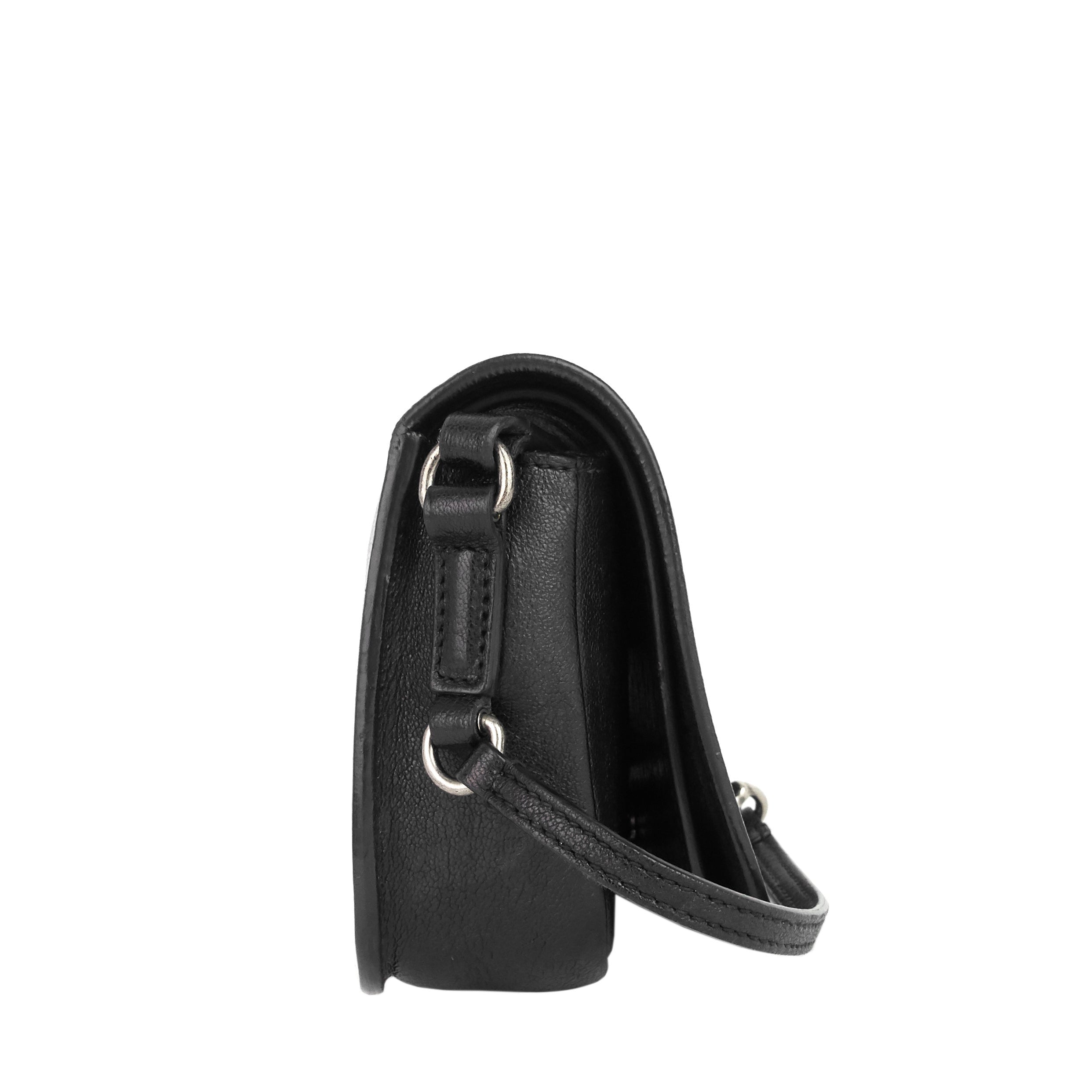 SAINT LAURENT Charlotte Toy Lambskin Leather Messenger Bag
