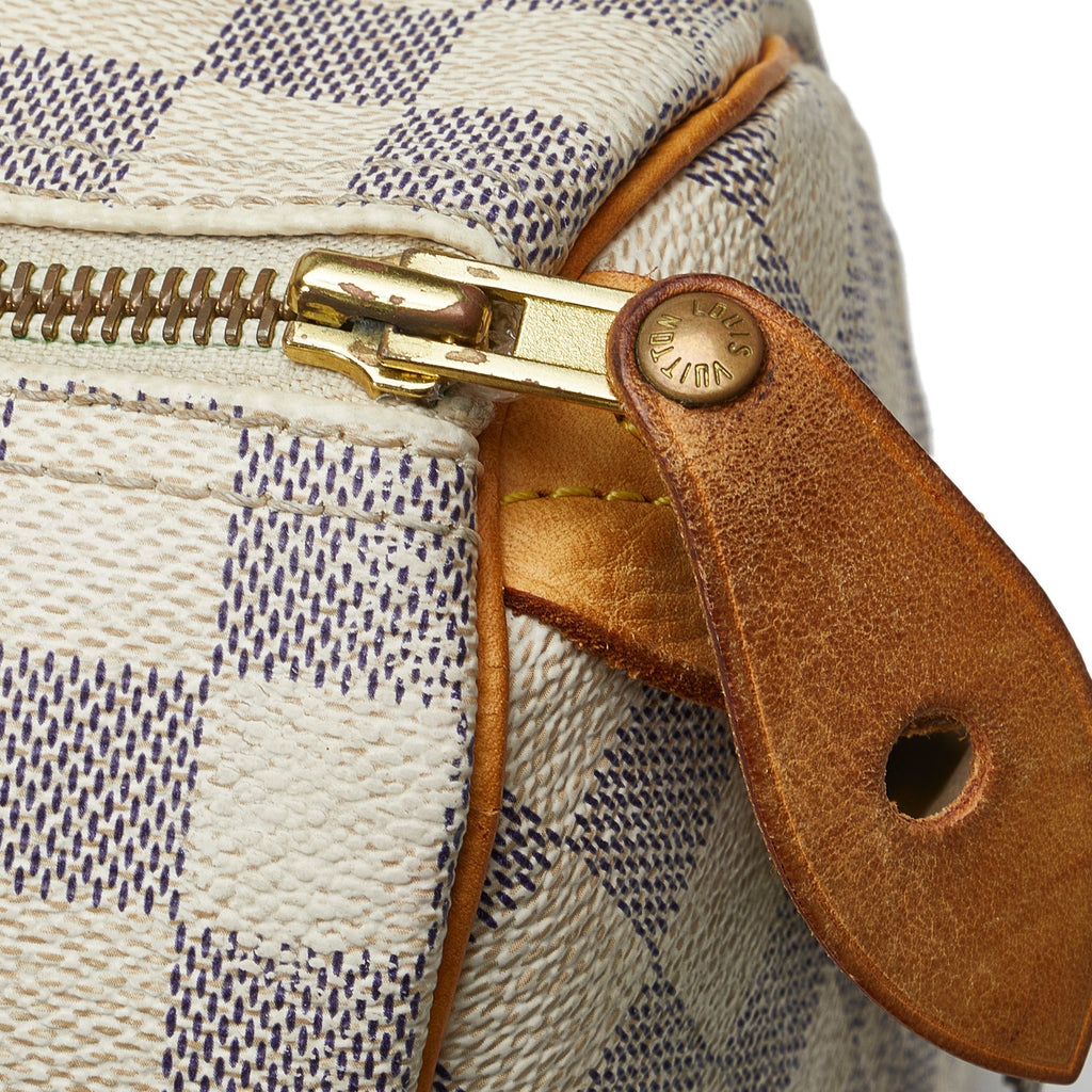 LOUIS VUITTON Damier Azur Speedy 30 Boston Bag