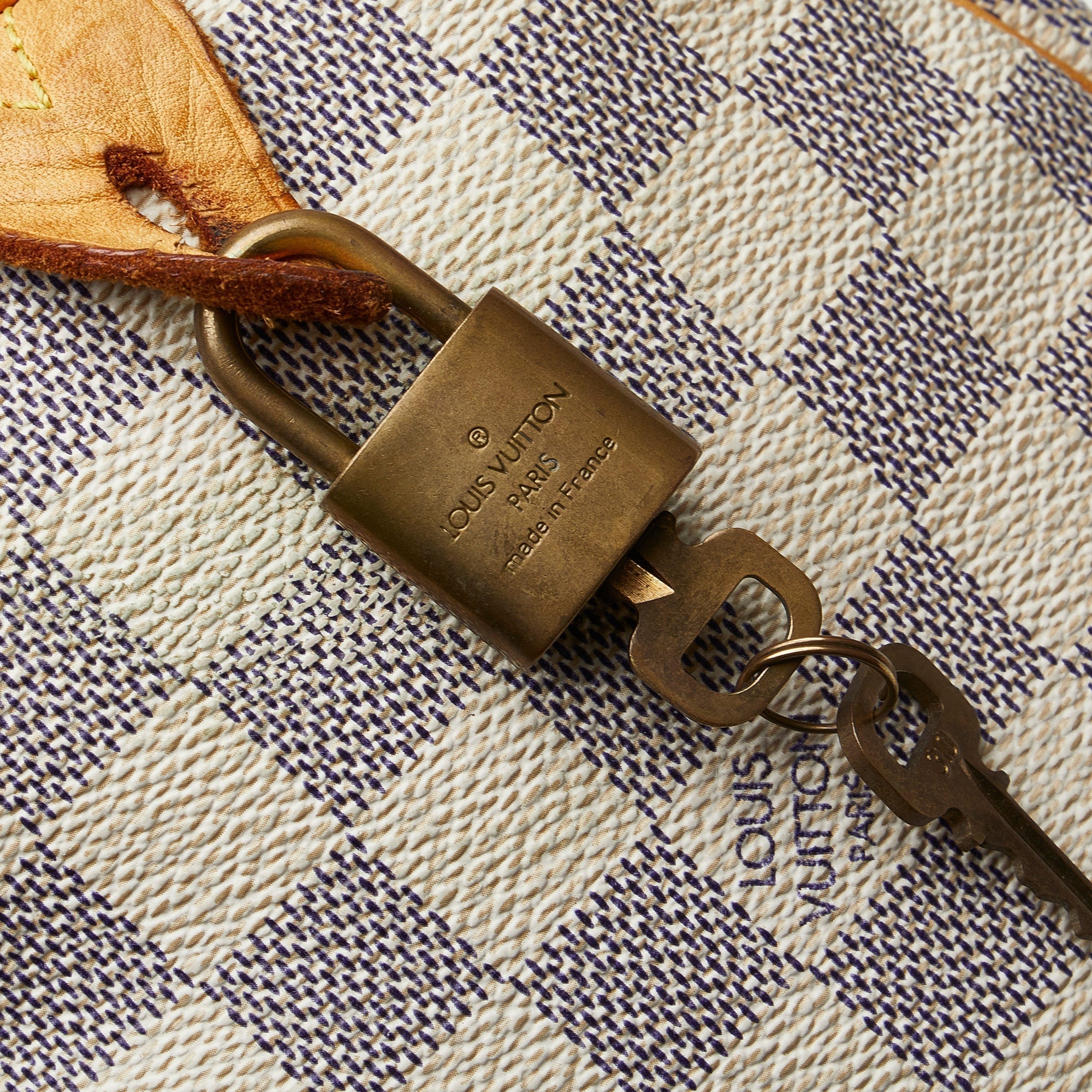LOUIS VUITTON Damier Azur Speedy 30 Boston Bag