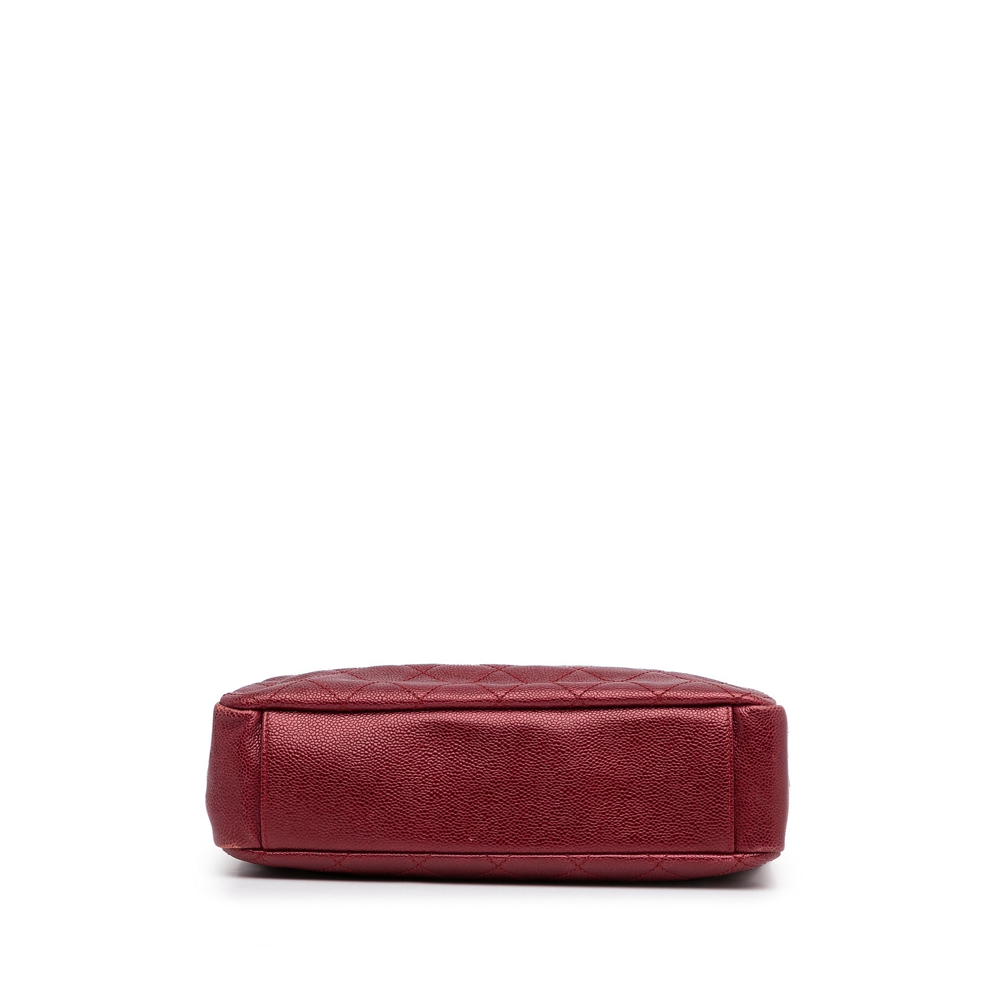 Red Chanel Small Caviar City Shopper Tote Bag