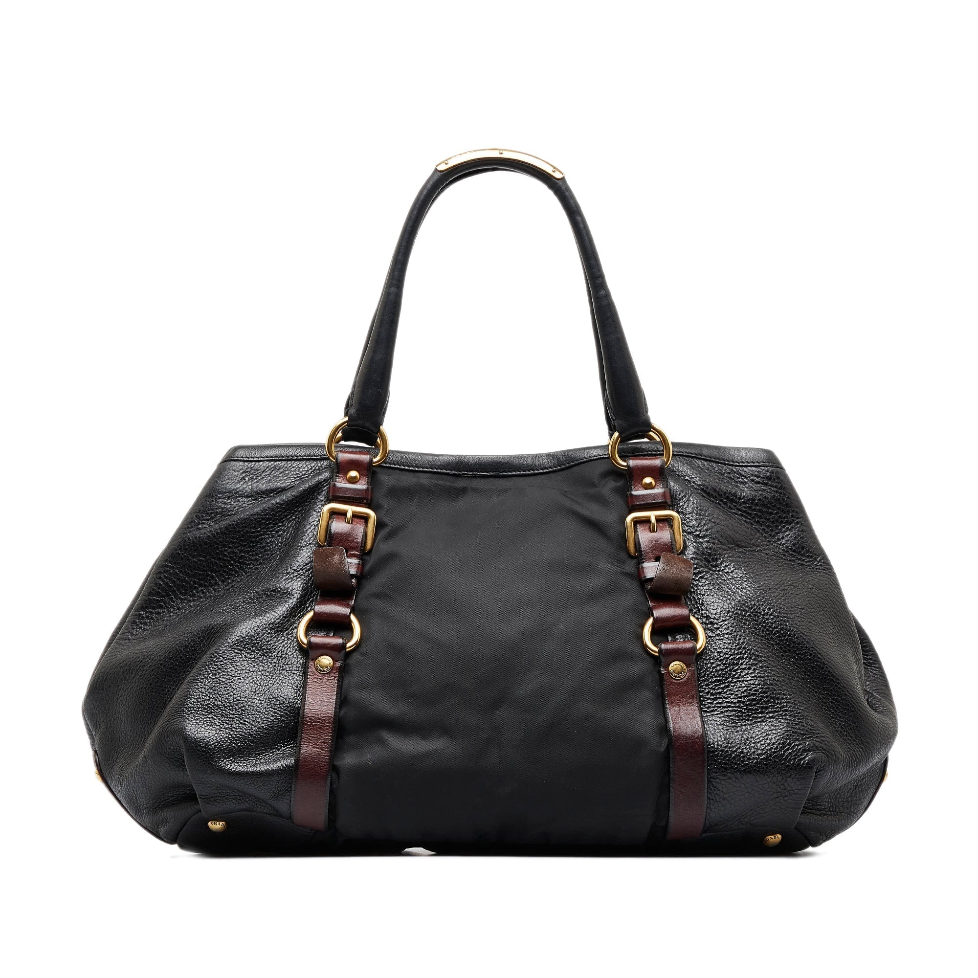 PRADA Leather and Nylon Tote Tote Bag