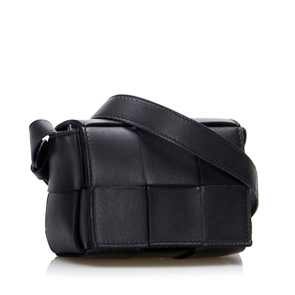 Bottega Veneta Cassette Mini Black Intrecciato