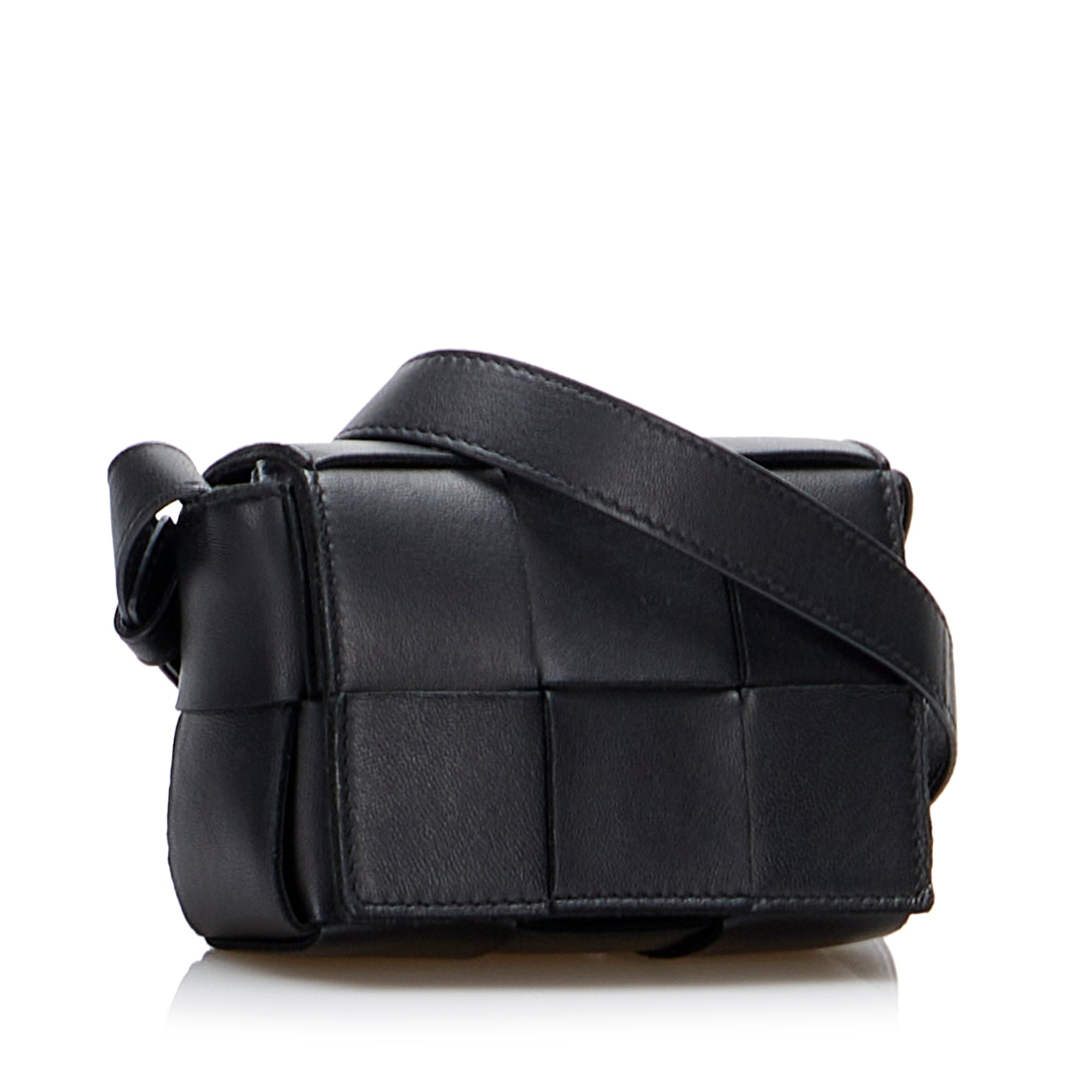 Bottega Veneta Cassette Mini Black Intrecciato