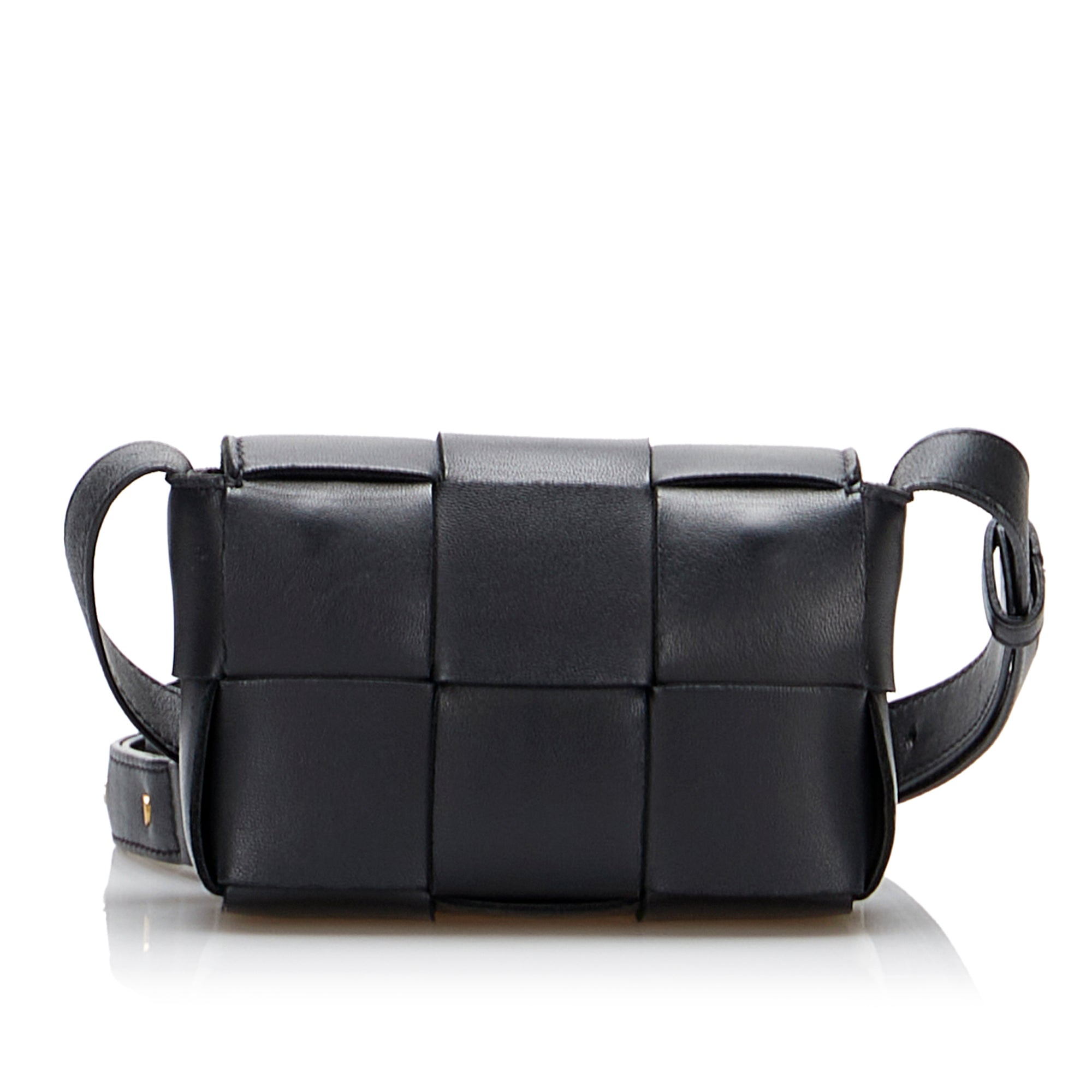 Bottega Veneta Cassette Mini Black Intrecciato