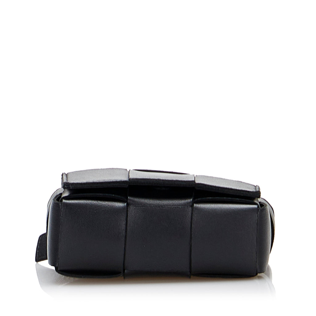 Bottega Veneta Cassette Mini Black Intrecciato
