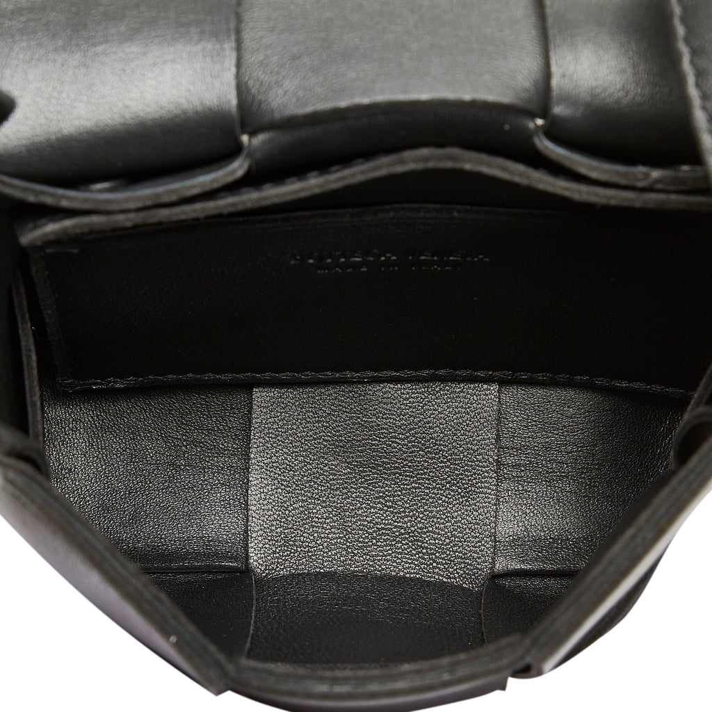 Bottega Veneta Cassette Mini Black Intrecciato