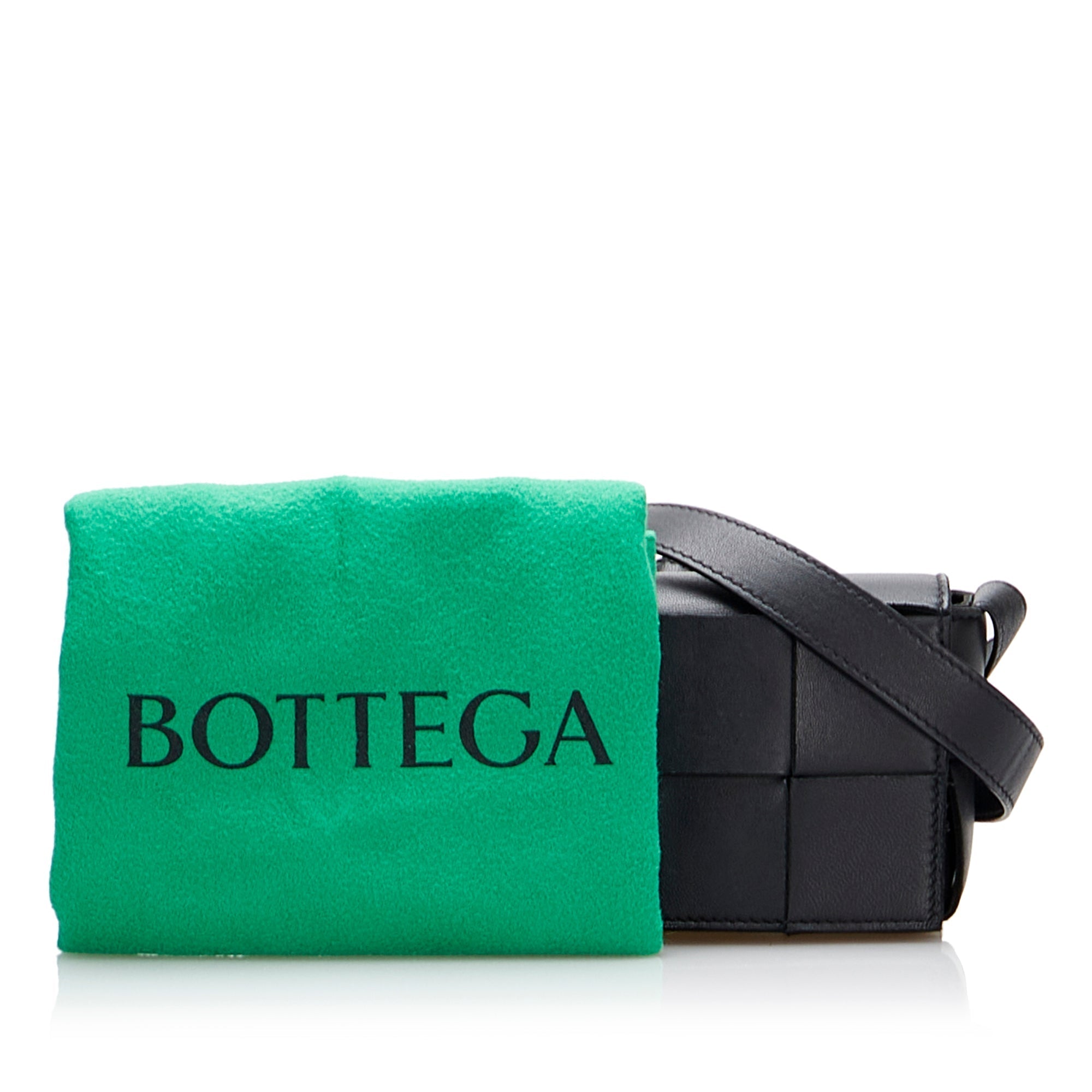Bottega Veneta Cassette Mini Black Intrecciato