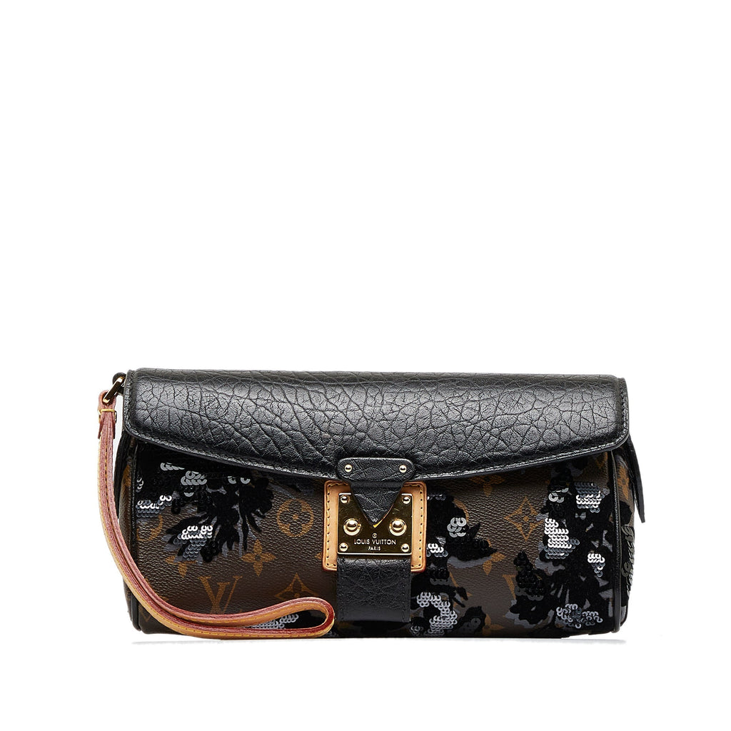 LOUIS VUITTON Monogram Fleur De Jais Manege Clutch Clutch Bag