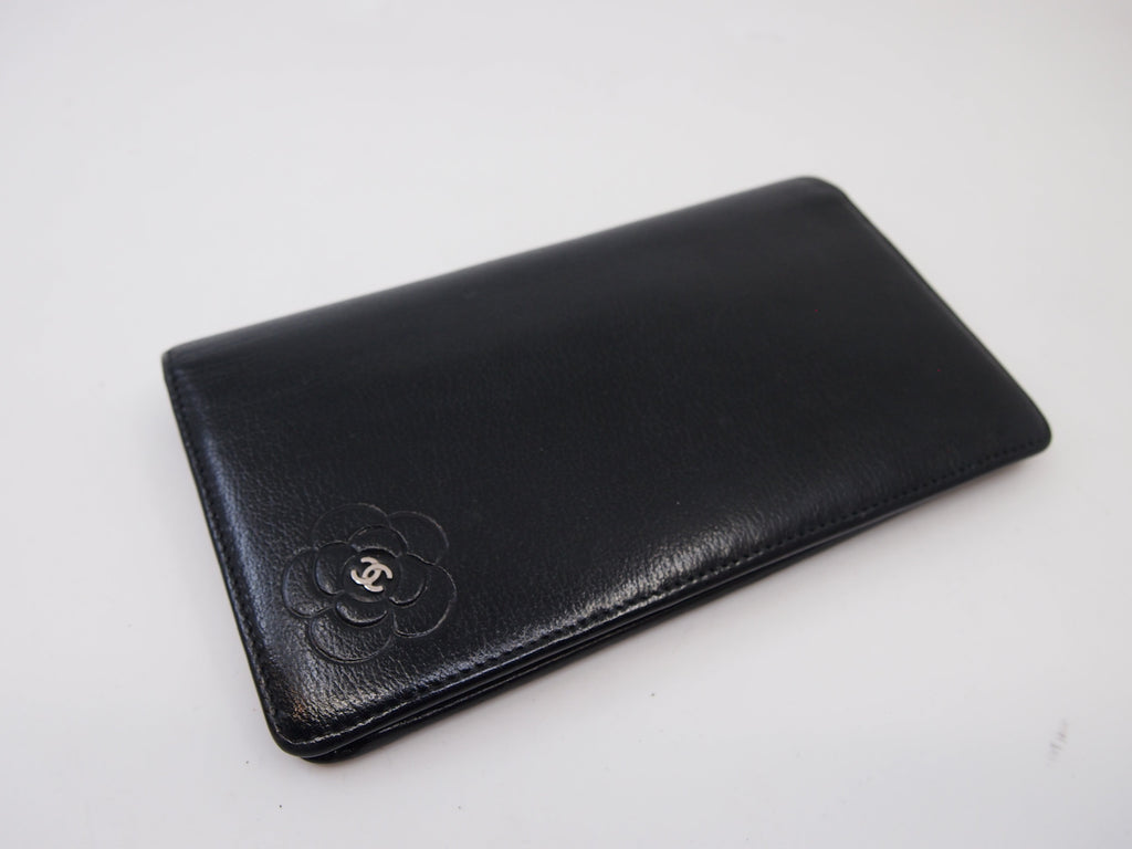 CHANEL Long Bi-Fold Camellia Wallet